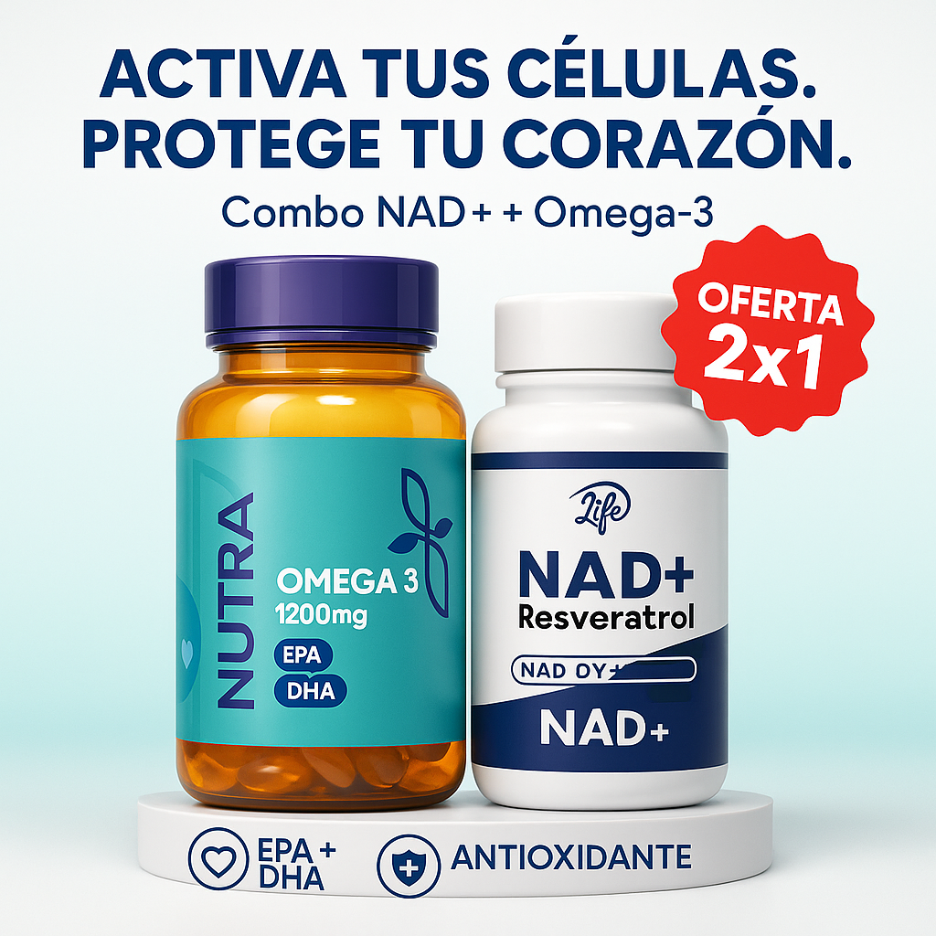 Combo Longevidad ⚡ Enfoque & Energía Diaria (NAD+ + Omega-3)