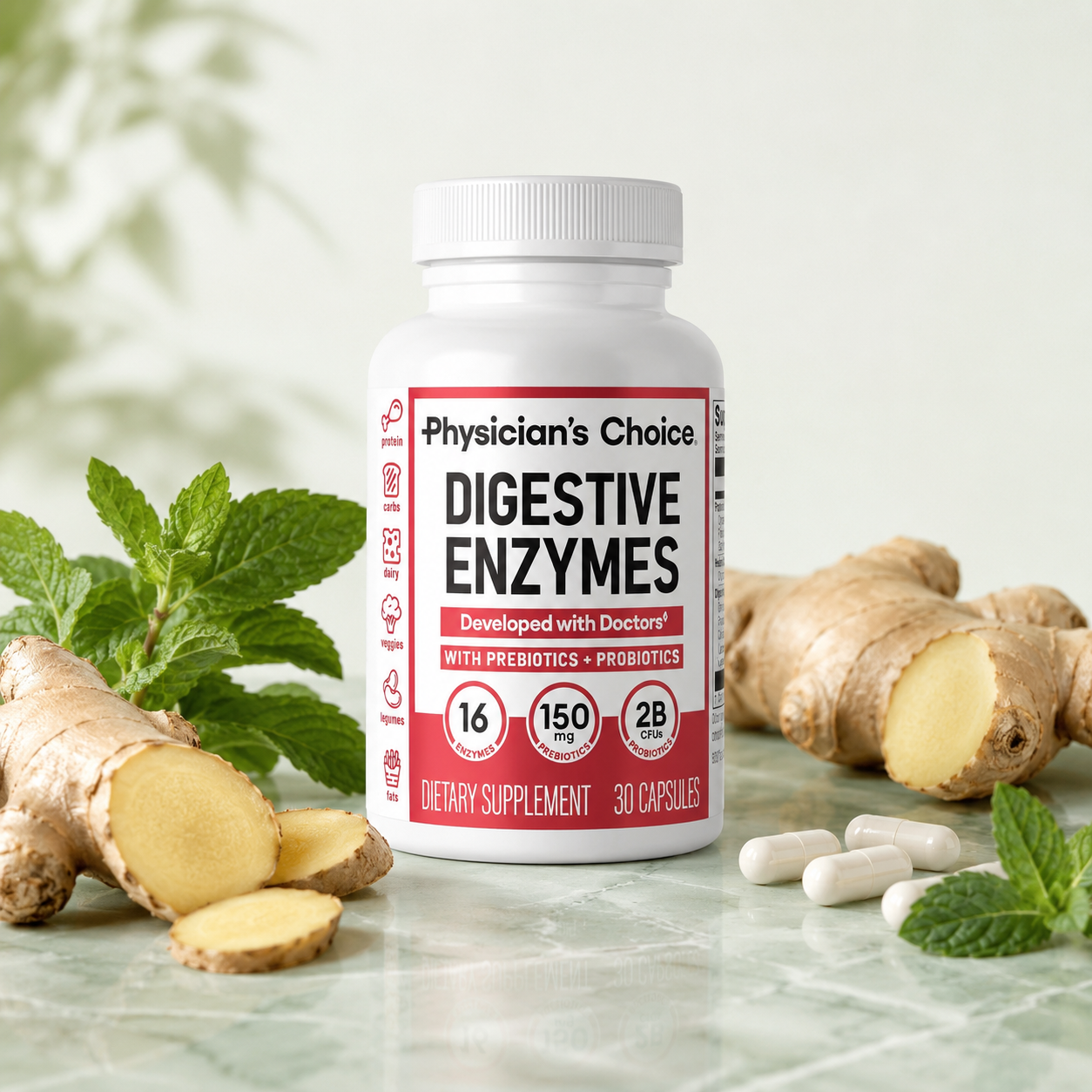 Digestive Enzymes + Prebiotic & Probiotic