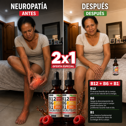 2x1 Vitaminas B12, B6 y B1 Nusava™ — Compra 1 lleva 2