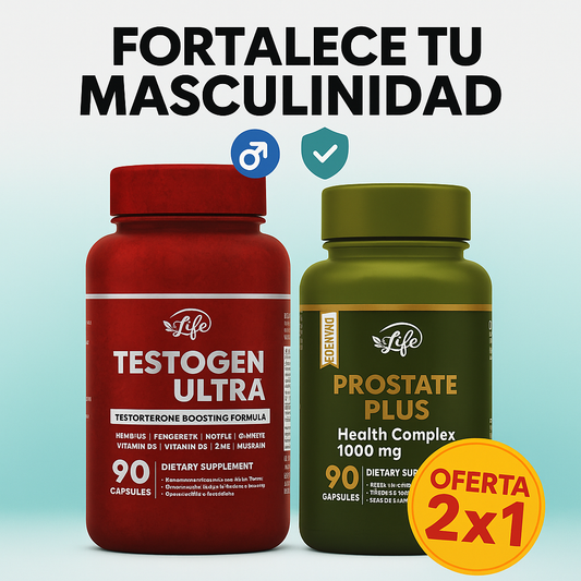 🔥 Pack Rendimiento Masculino 🦁 – (Prostate Plus + Testogen Ultra)