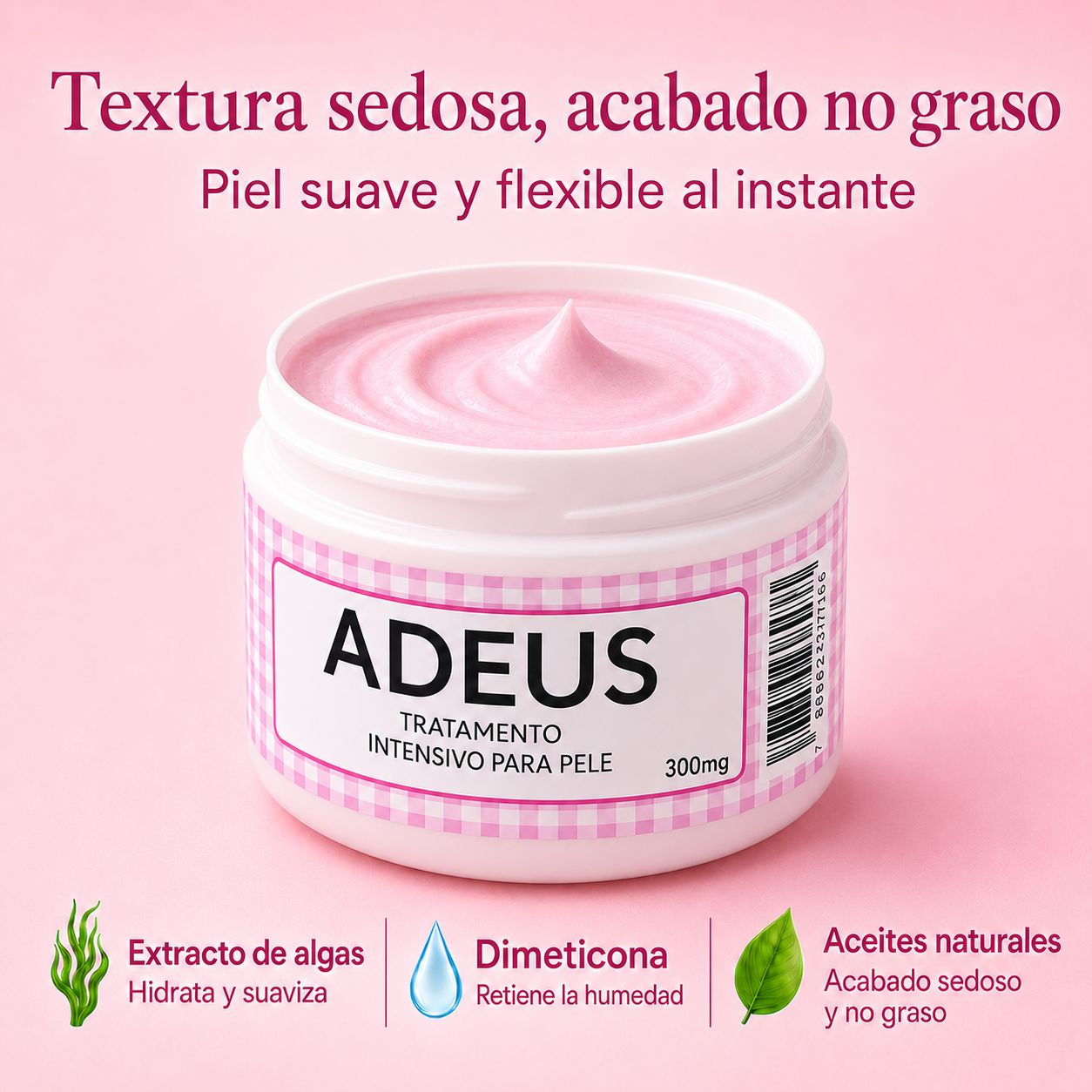 Adeus Crema Brasileña textura sedosa