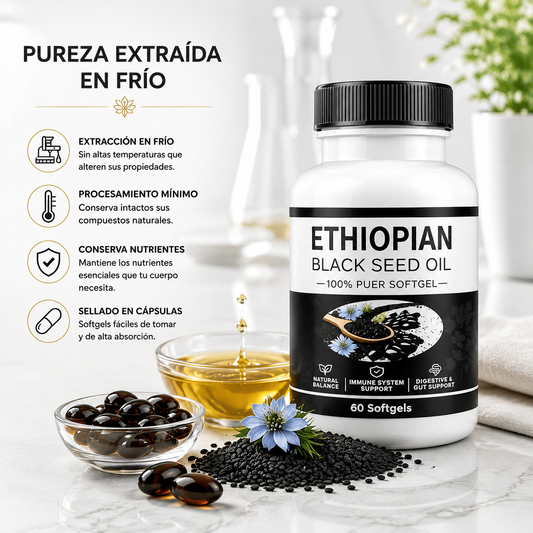 Ethiopian Black Seed Oil pureza extraida en frio
